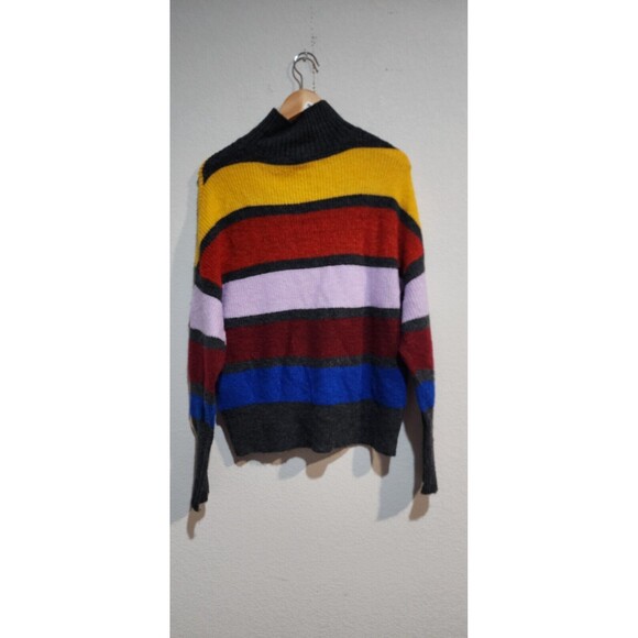 EXPRESS STRIPED COLOR MOCK NECK SWEATER SIZE XS - Picture 3 of 10